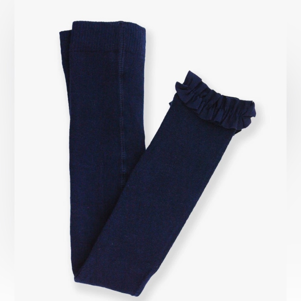 NWT Ruffle Butts Footless Ruffle Tights size 6-8, Navy